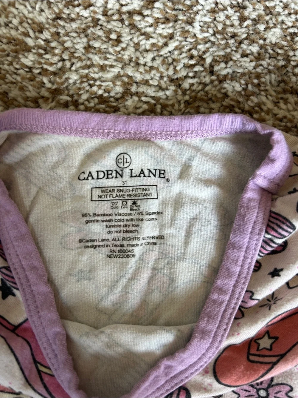 Caden Lane Pink & Purple Bird Print Two-Piece Pajama Set